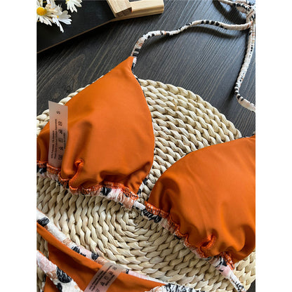 Samantha Printed Mini Micro Thong Halter Bikini