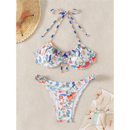 Candice Halter Printed Underwired Bikini