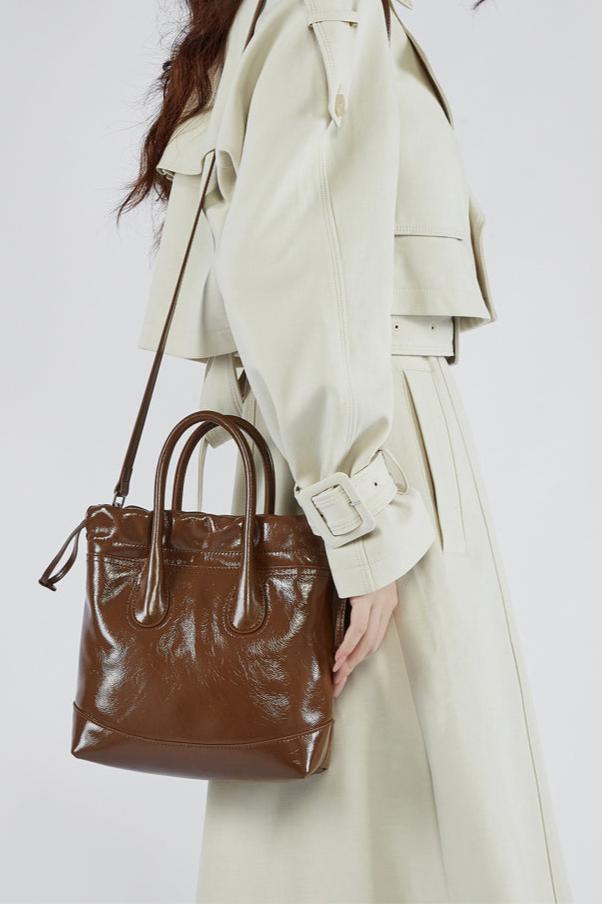 Margaret Genuine Leather Hobo Small Tote Handbag