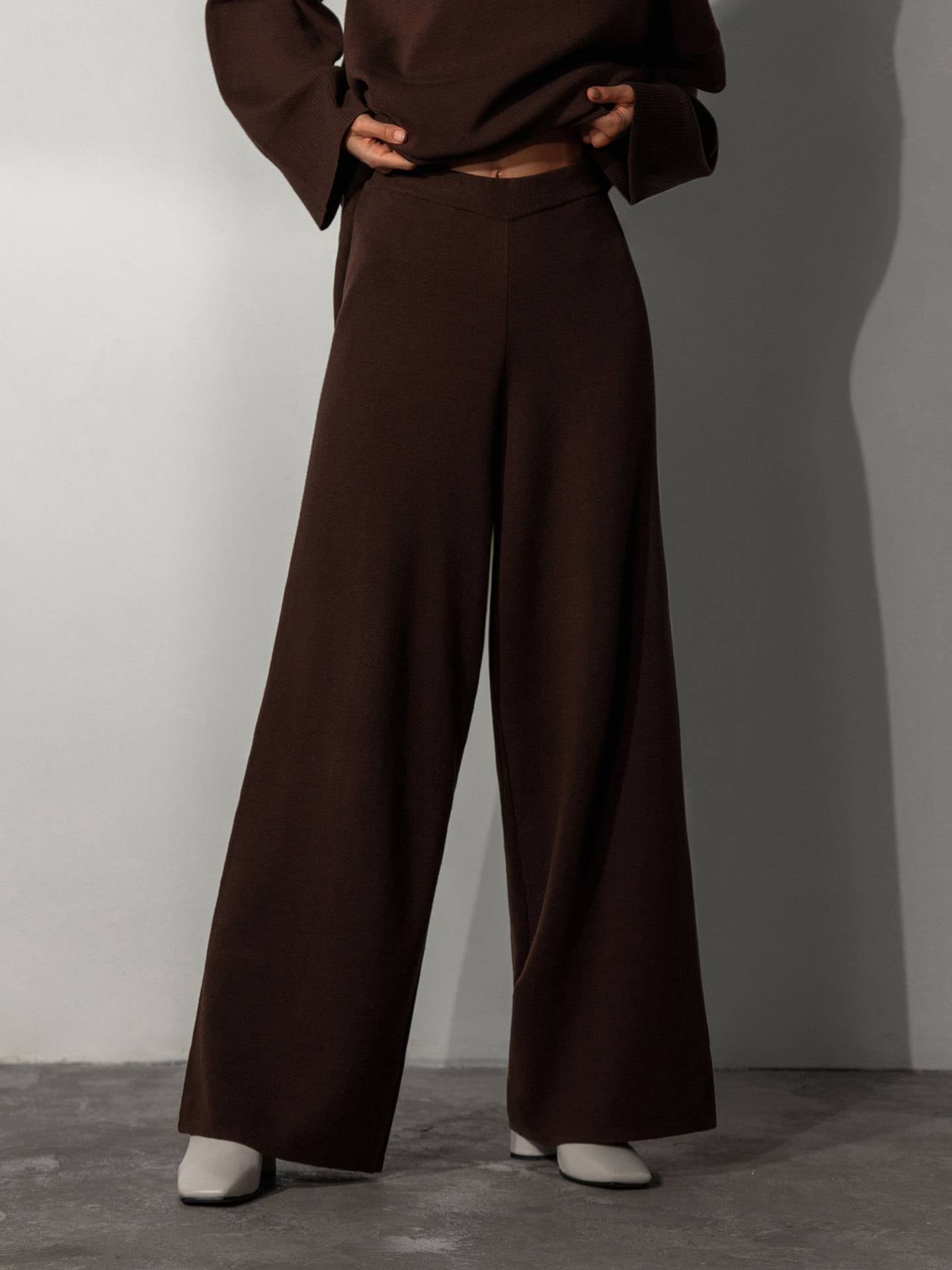 Miranda Women Irregular Turtleneck Sweater High Waist Leg Pant Suit