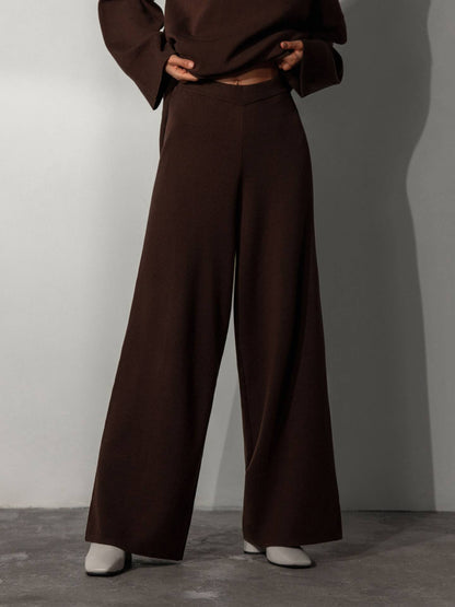 Miranda Women Irregular Turtleneck Sweater High Waist Leg Pant Suit