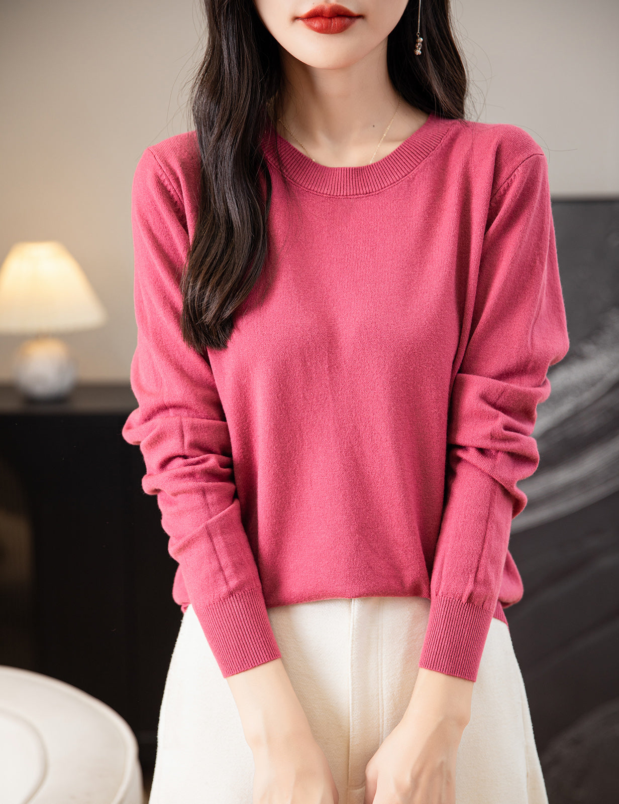 Ruth O Neck Woman Sweater