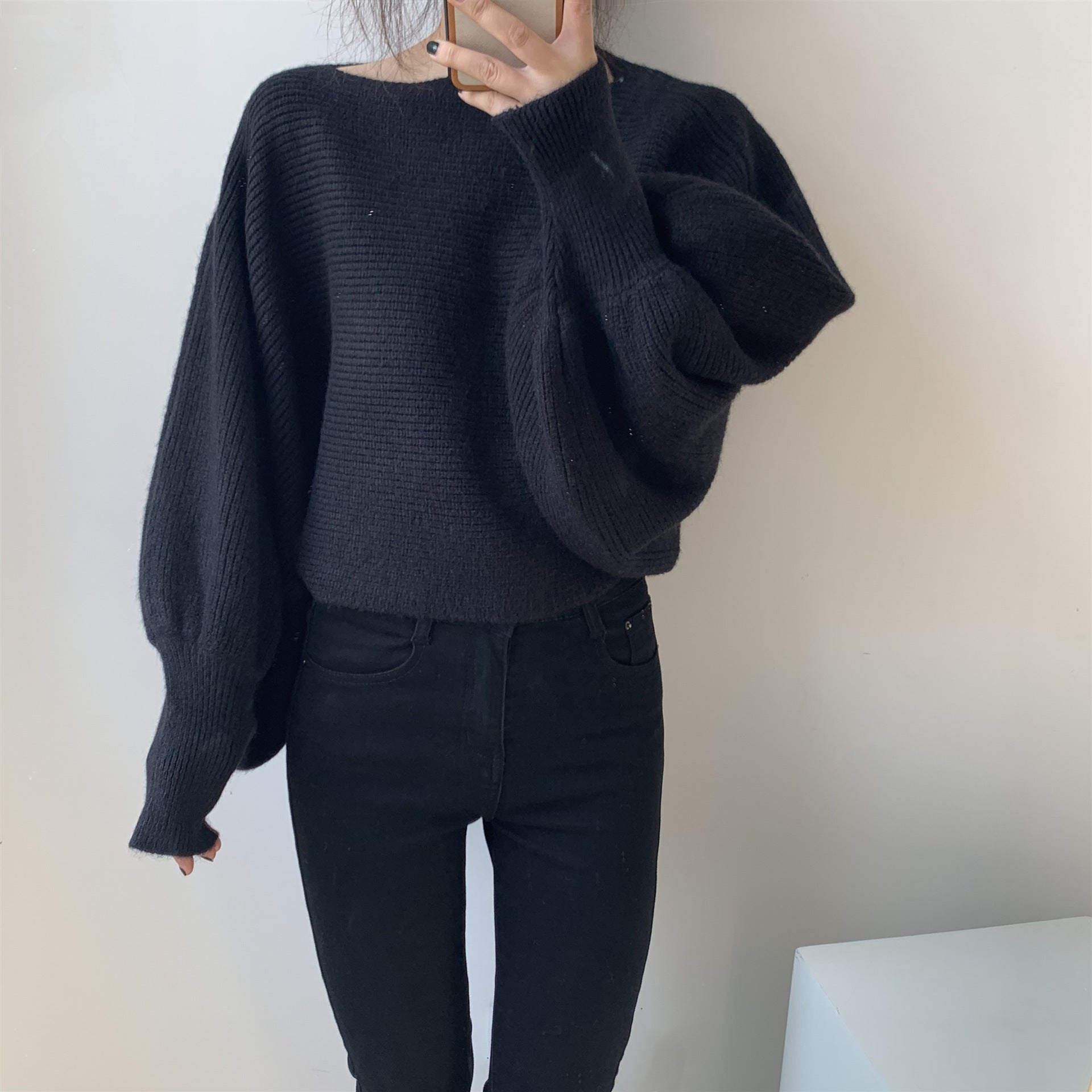 Alice Casual Knitted Solid Woman Sweater