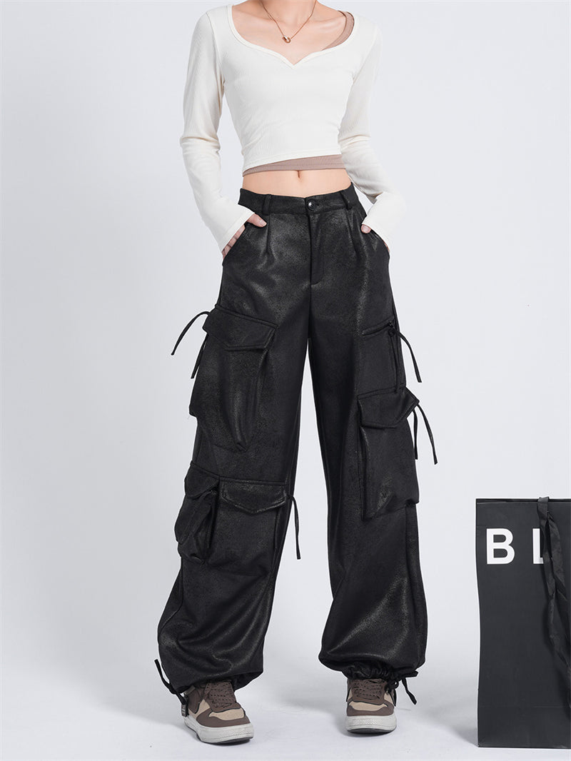 Stella Black Gothic Baggy Cargo Pants