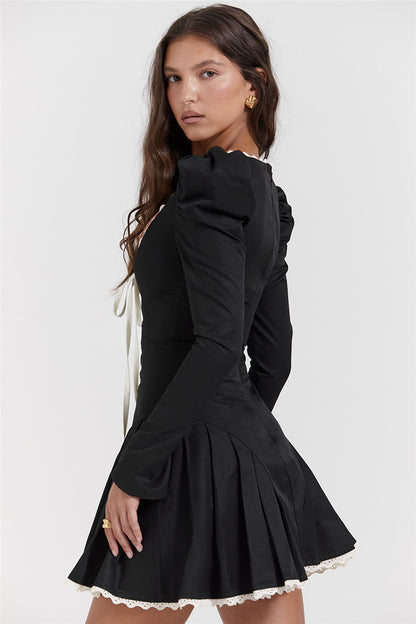 Patricia Lace Bandage Puff Sleeve Mini Dress