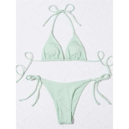 Angelina Sexy Halter Ribbed Bikini