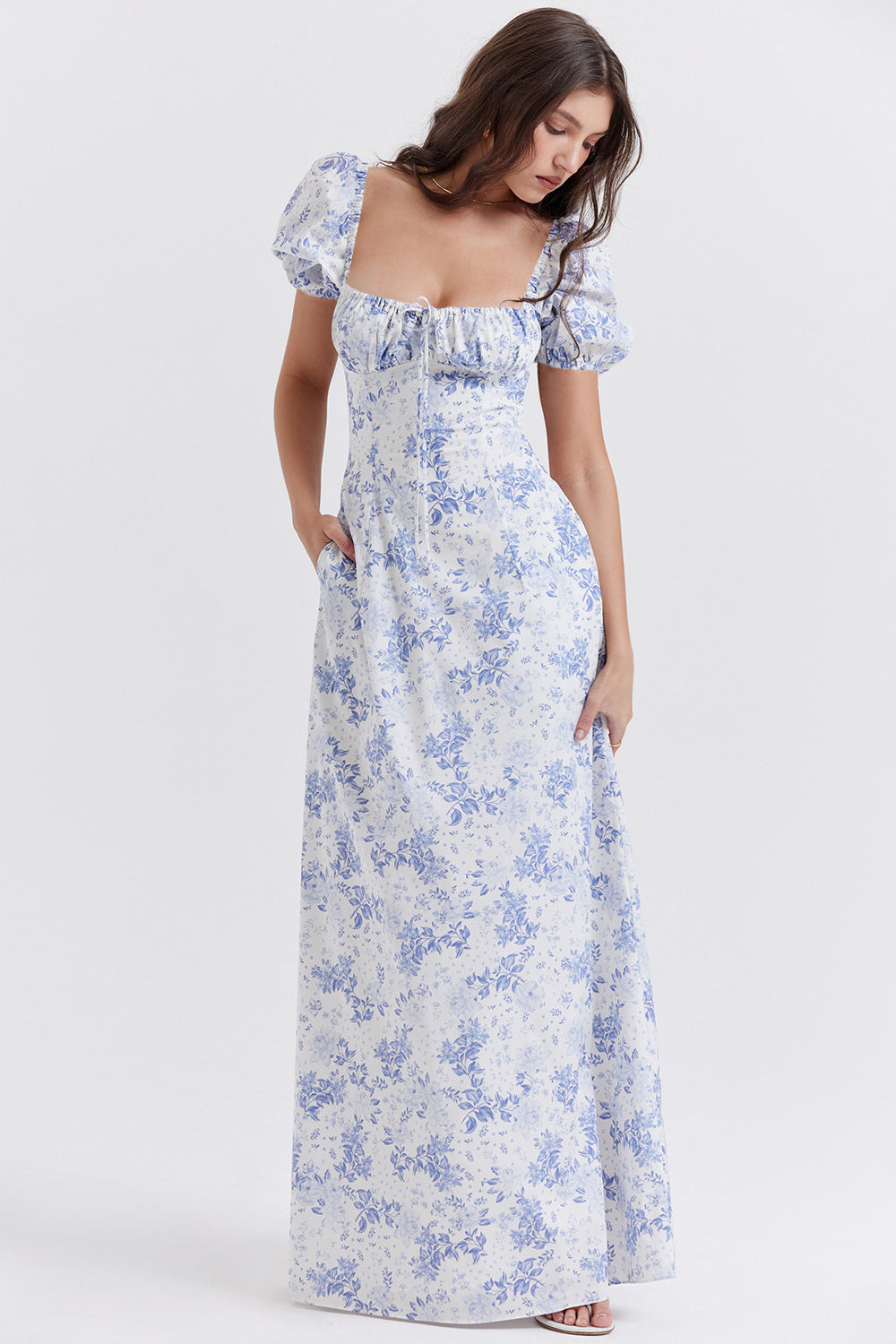 Kate Puff Sleeve Loose Maxi Dress