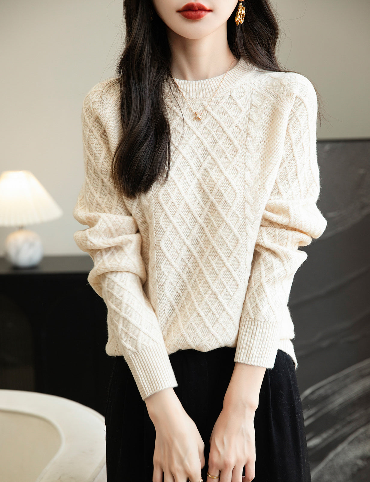 Lauren Woman Crew Neck Soft Long Sleeve Sweater