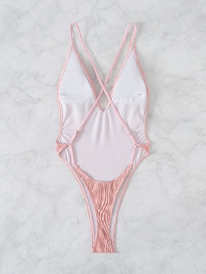Molly Solid Push Up Thong Monokini