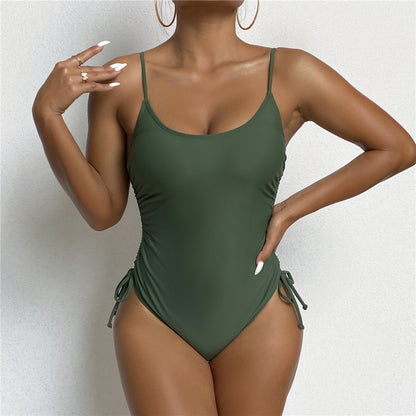 Maggie Sexy Lace Up High Leg Monokini