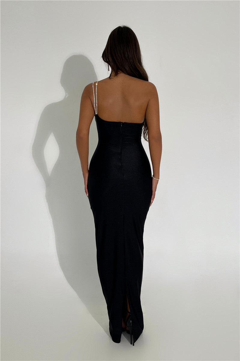 Andrea One Shoulder Backless Sexy Maxi Dress