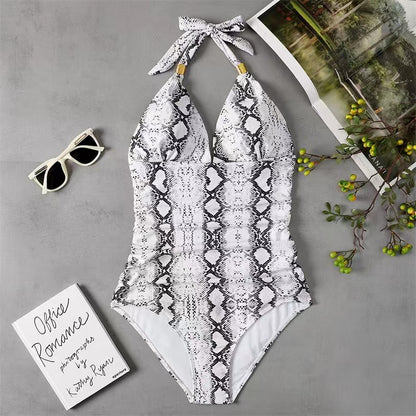 Ellen Plus Size Halter Push Up Monokini