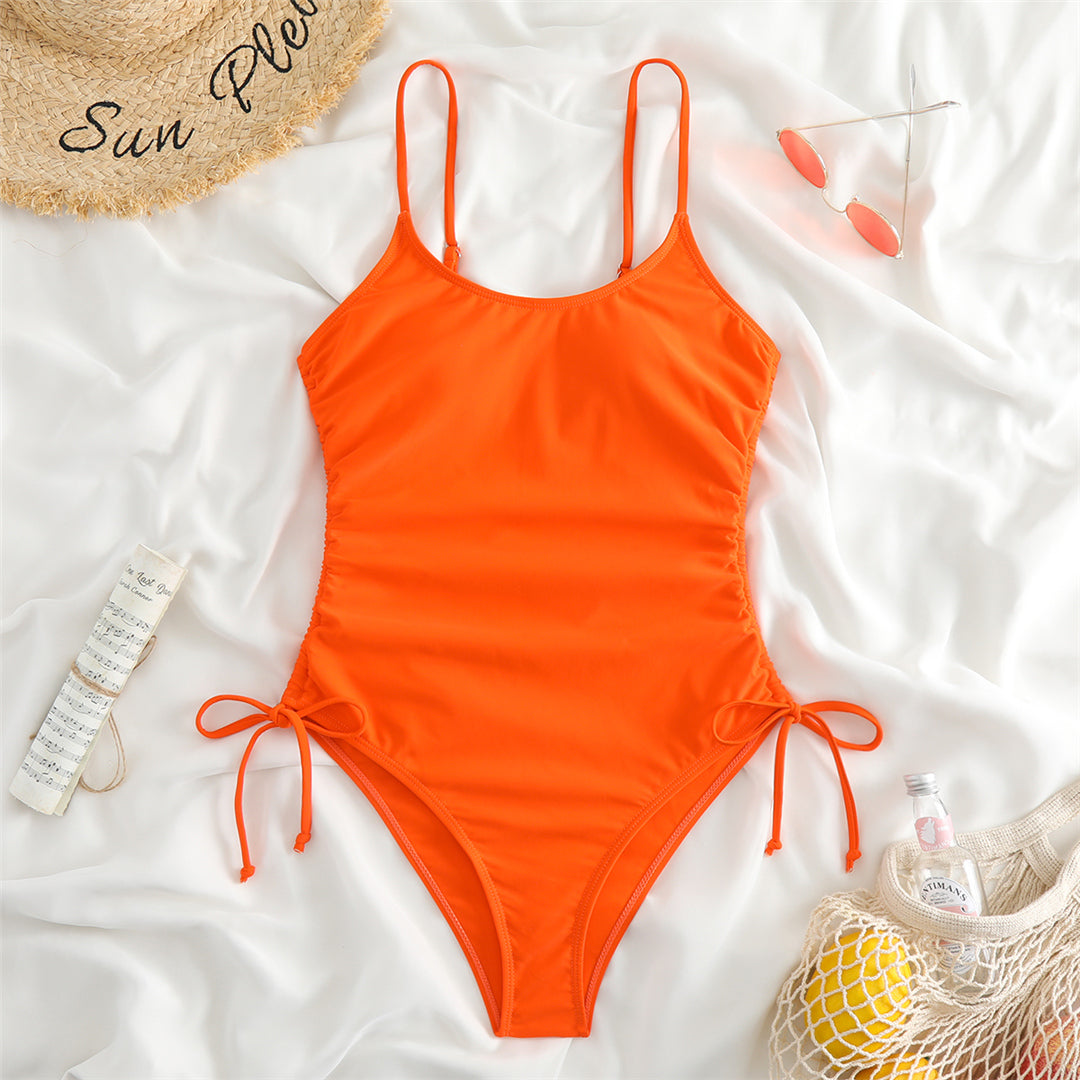 Maggie Sexy Lace Up High Leg Monokini