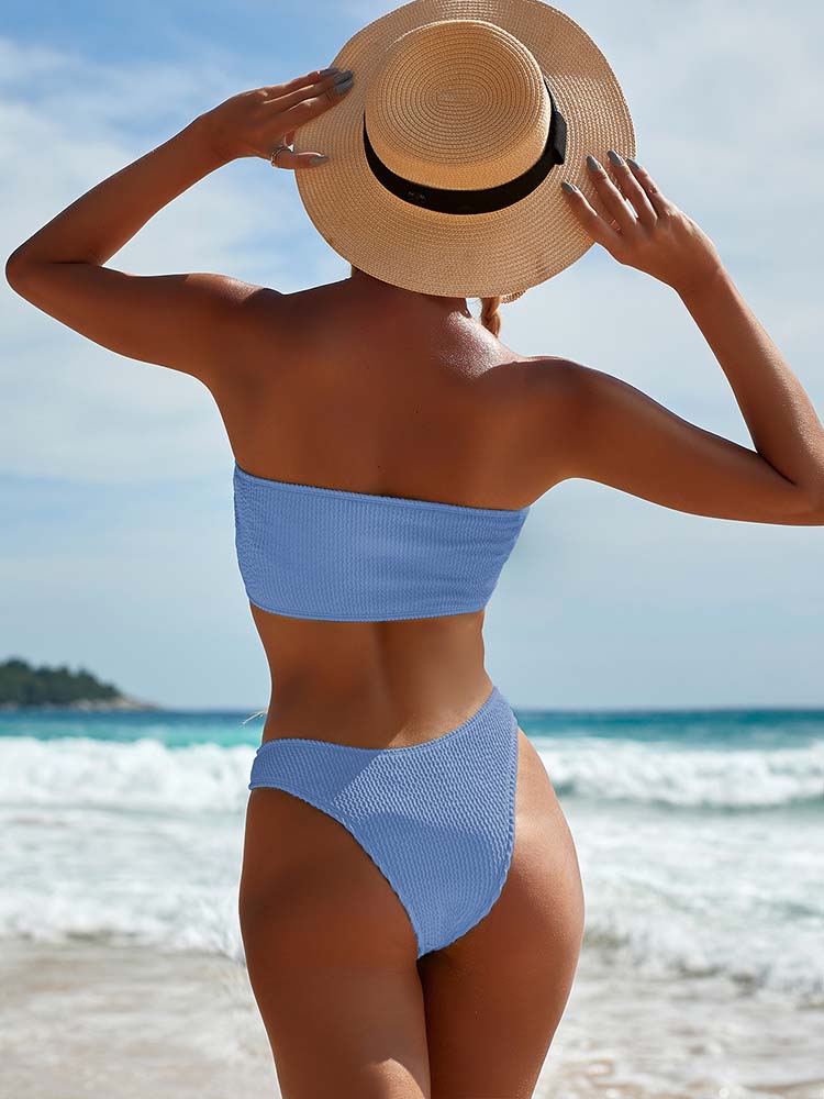Ruby High Waist Tube Top Sexy Bikini