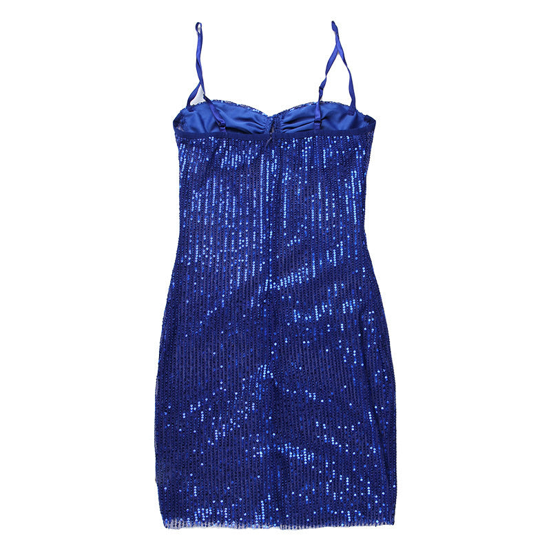 Emily Fashion Sequins Skinny Mini Dress
