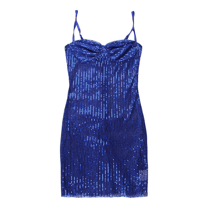 Emily Fashion Sequins Skinny Mini Dress
