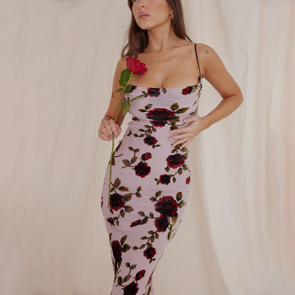 Victoria Print Long Dress