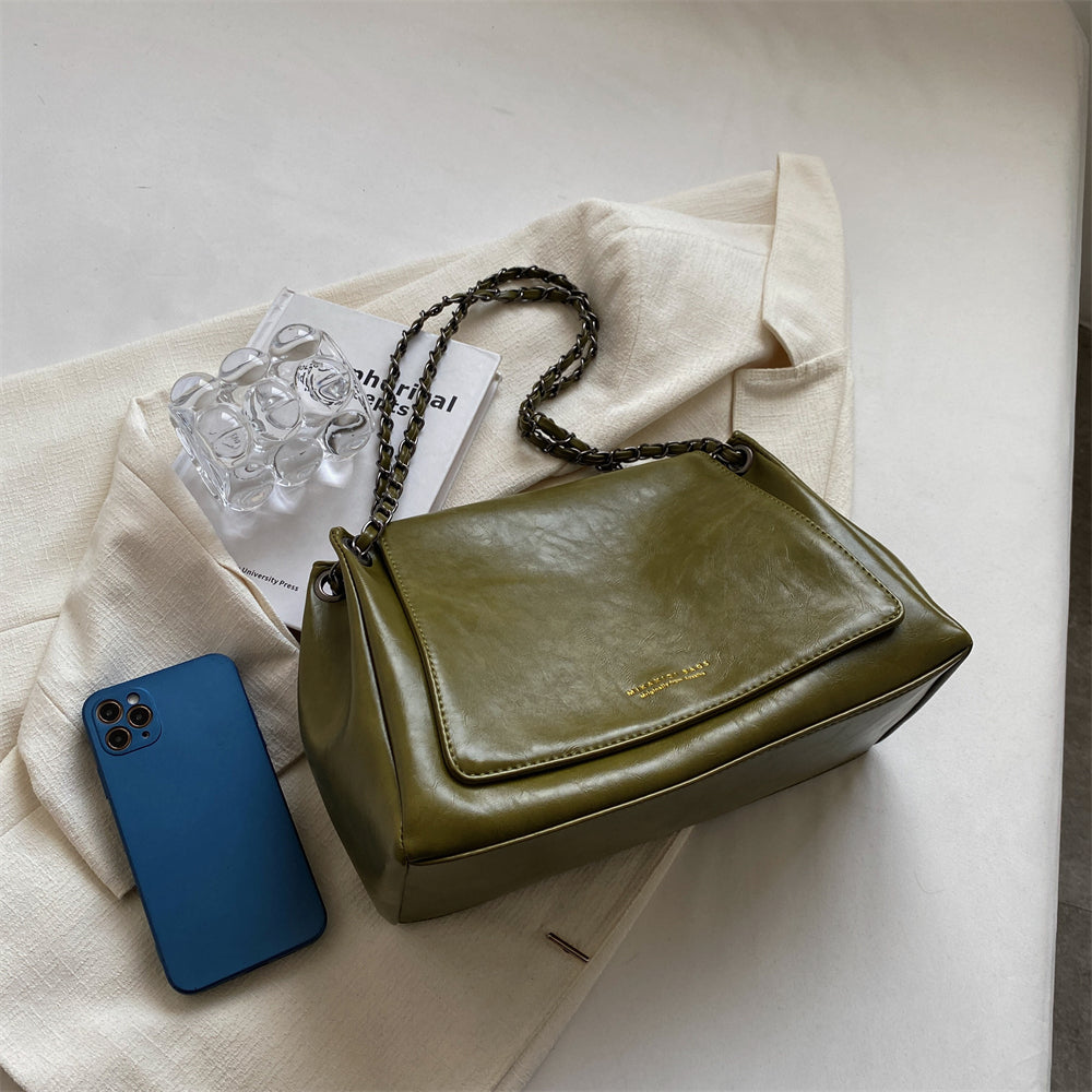 Tracy Leather Big Capacity Crossbody Messenger Bag