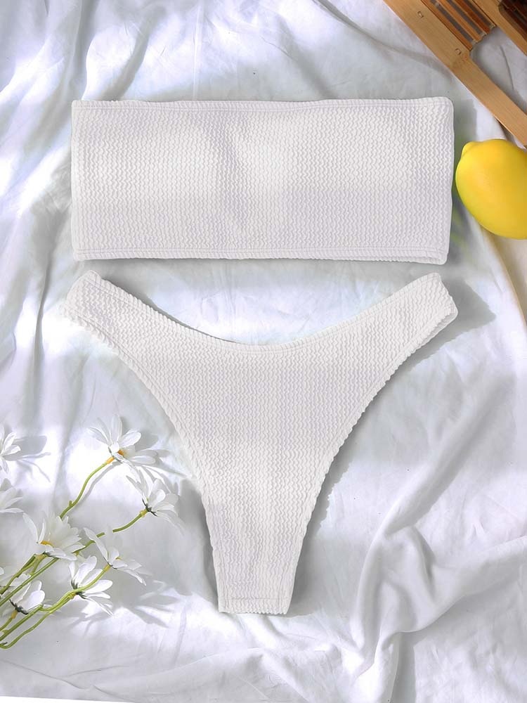 Ruby High Waist Tube Top Sexy Bikini