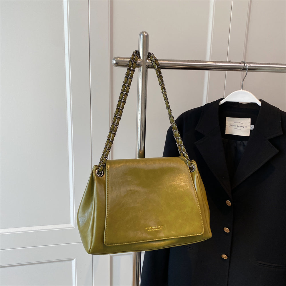 Tracy Leather Big Capacity Crossbody Messenger Bag