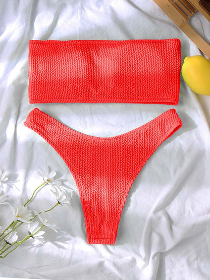 Ruby High Waist Tube Top Sexy Bikini