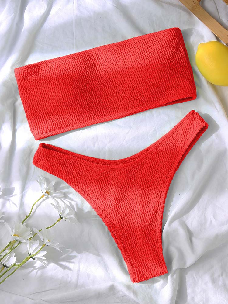 Ruby High Waist Tube Top Sexy Bikini