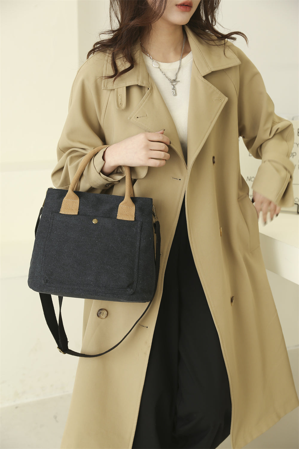 Nora Canvas Shoulder Bag