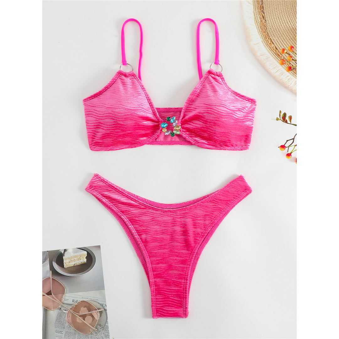 Zara Sexy Diamond Rhinestone Brazilian Bikini