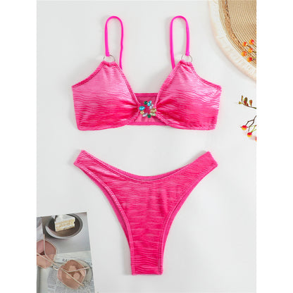 Zara Sexy Diamond Rhinestone Brazilian Bikini