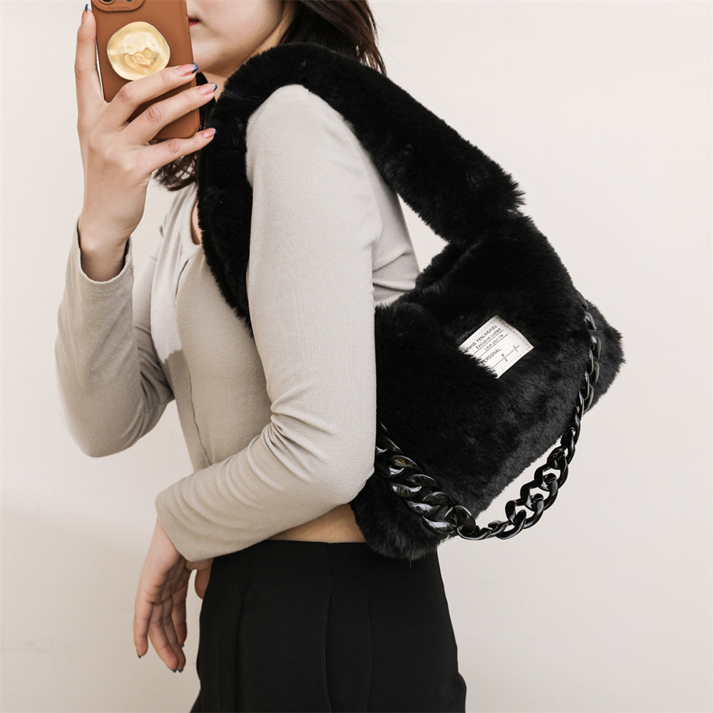 Audrey Soft Plush Shoulder Bag