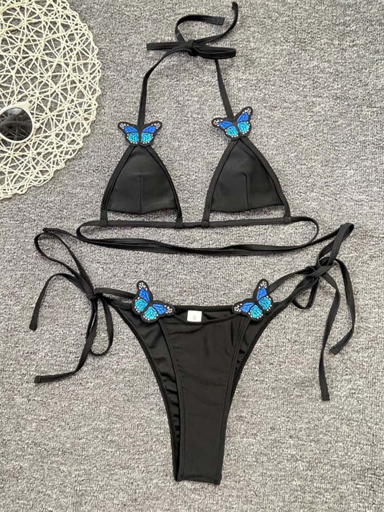 Carol Butterfly Cutout String Bikini