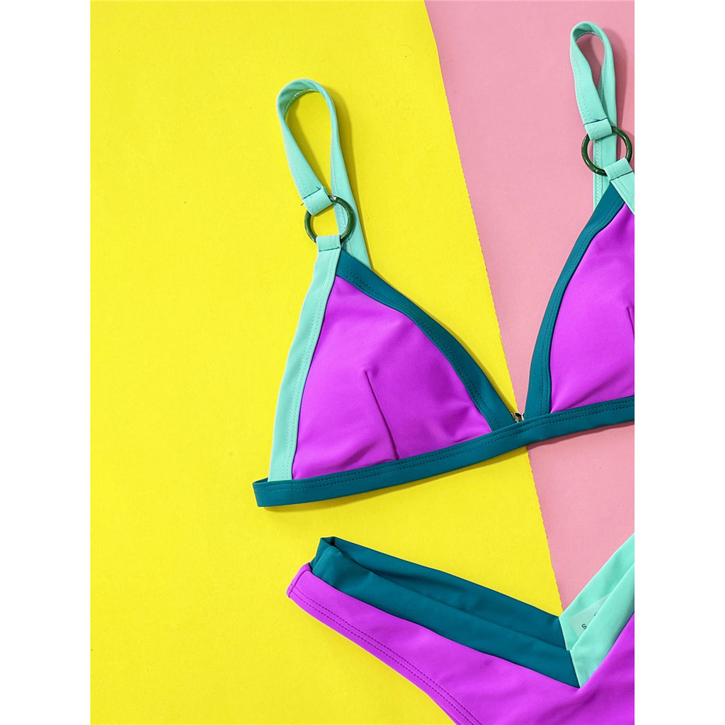 Monica Sexy Splicing Brazilian High Leg Cut Bikini