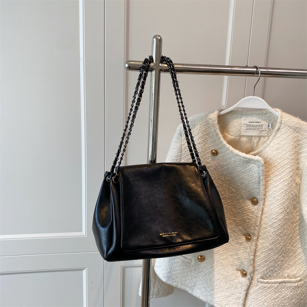Tracy Leather Big Capacity Crossbody Messenger Bag