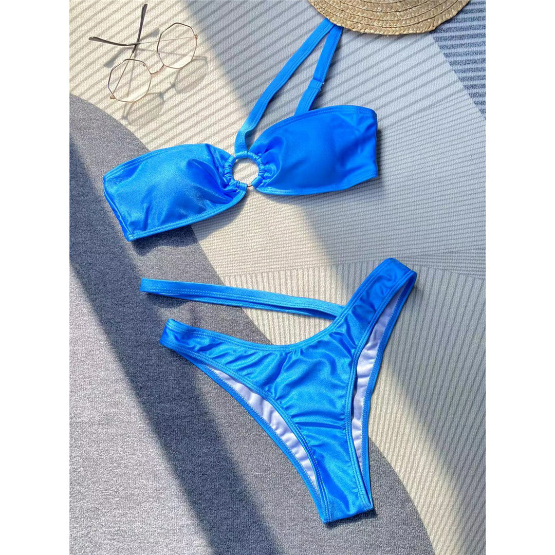 Laura Sexy One Shoulder Cut Out Brazilian Bikini