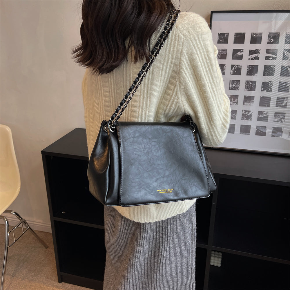 Tracy Leather Big Capacity Crossbody Messenger Bag