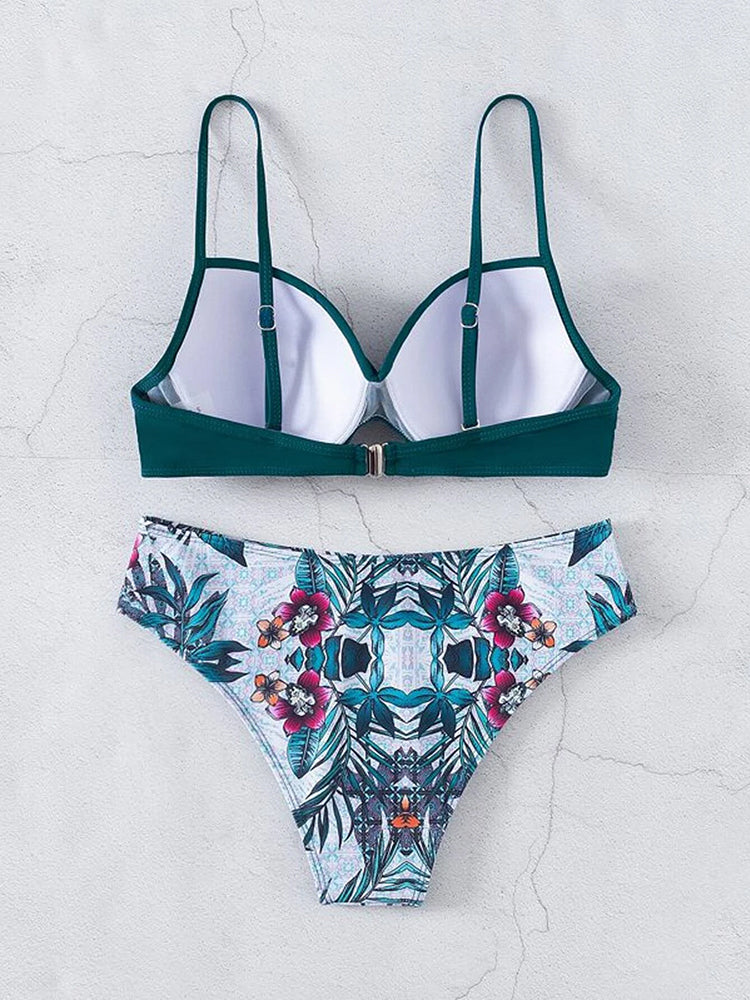 Whitney Leaf Print Bikini