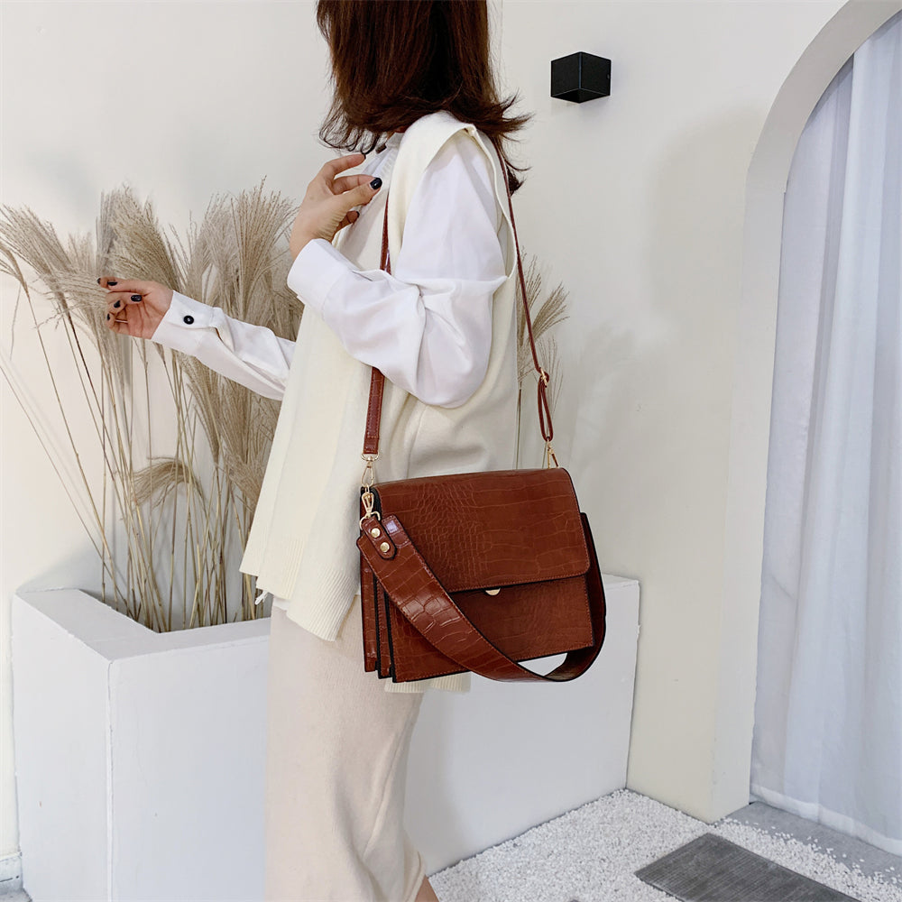 Samantha Vintage PU Leather Shoulder Crossbody Bag