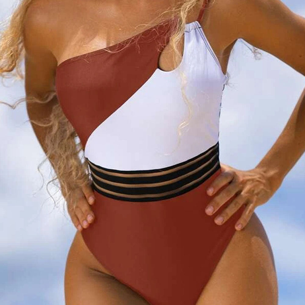 Natalie One Shoulder Push Up Monokini