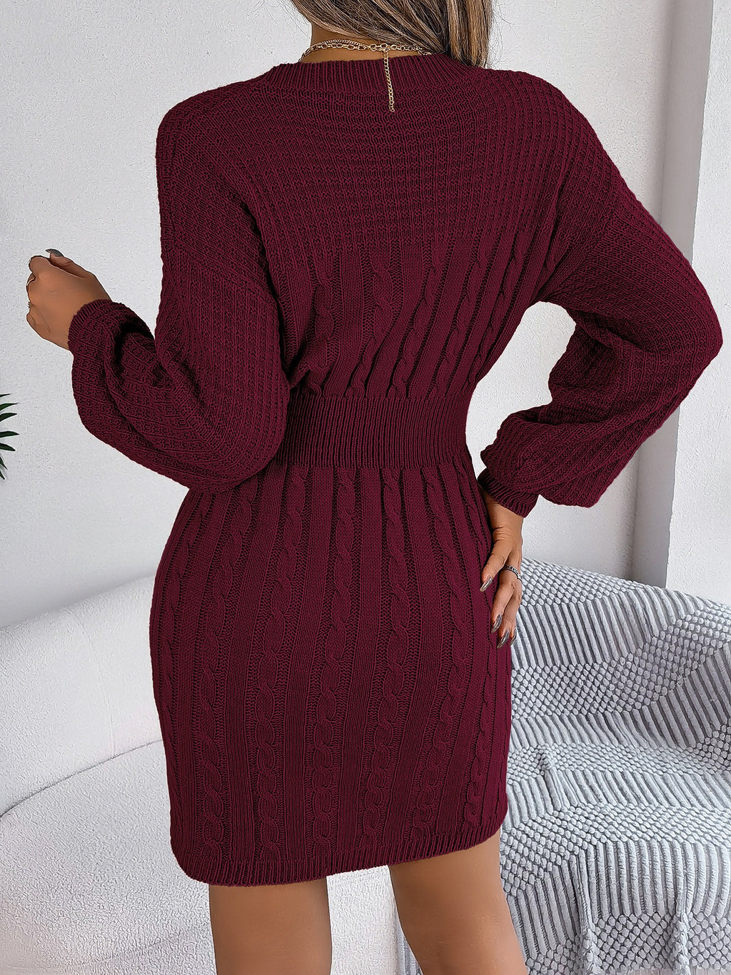 Autumn Winter Sweater Dress Outfit