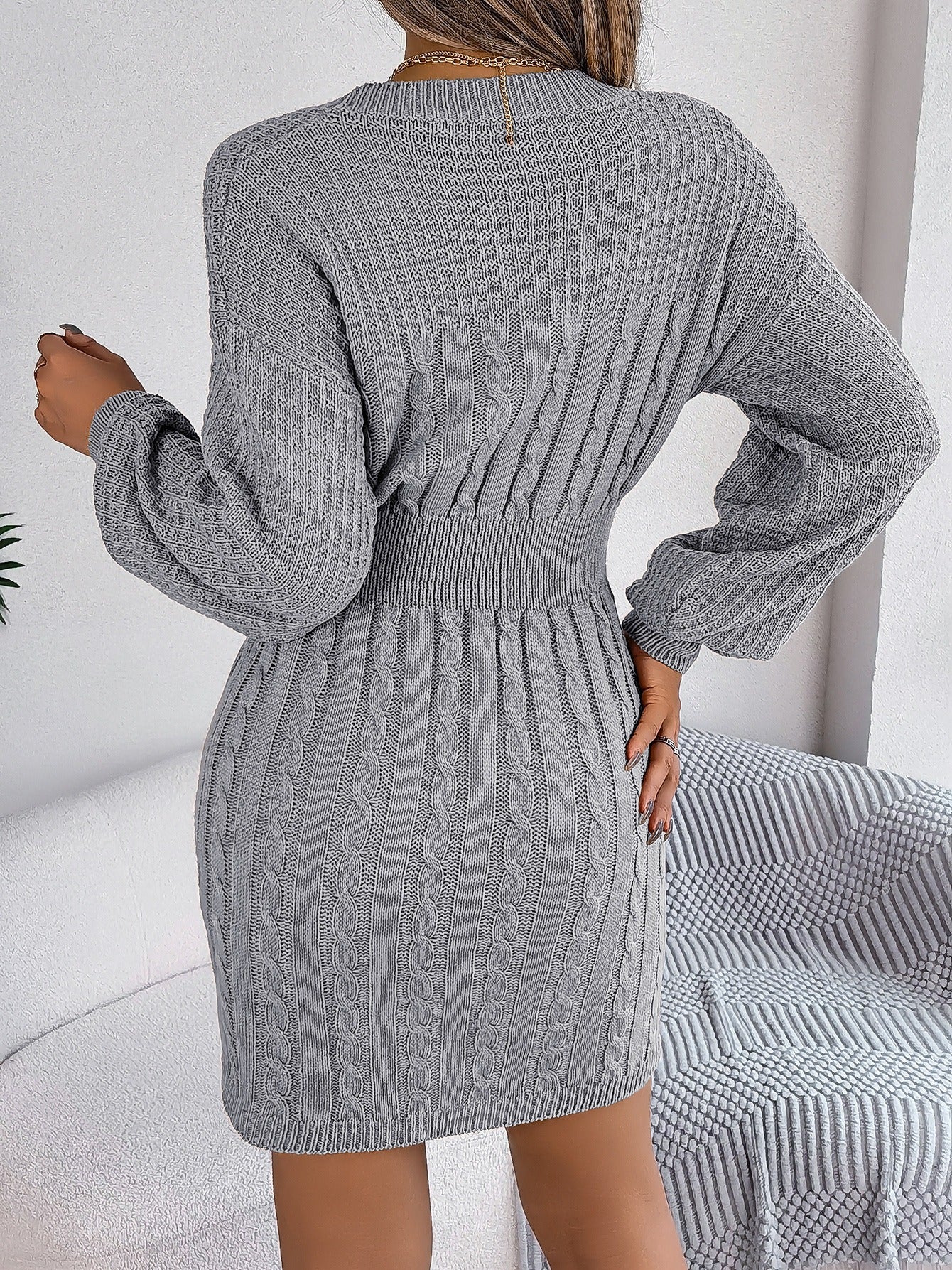 Autumn Winter Sweater Dress Outfit