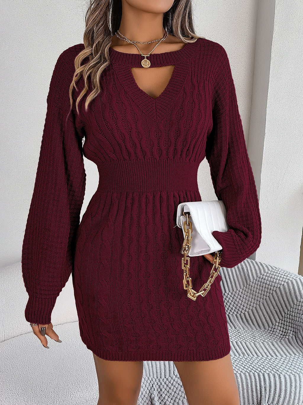 Autumn Winter Sweater Dress Outfit