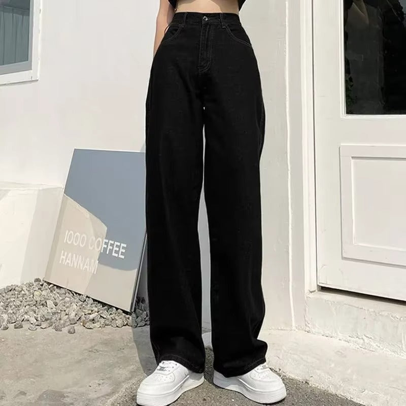 High Waist Vintage Punk Wide Leg Jeans