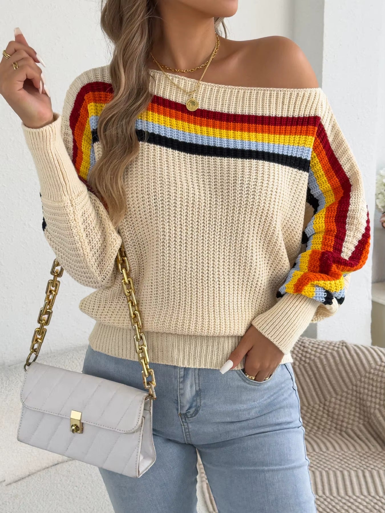 Cozy Fall Striped Sweater Outfit for Women