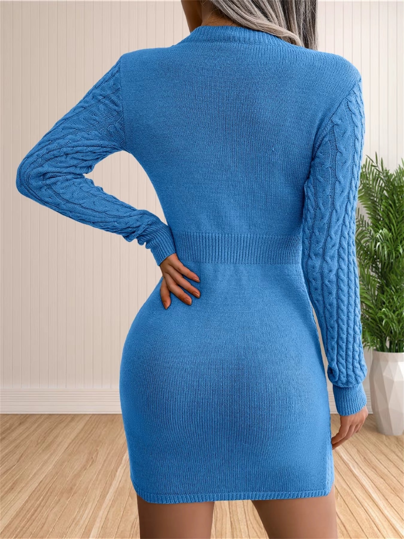 Sexy Backless Sweater Dress Outfit
