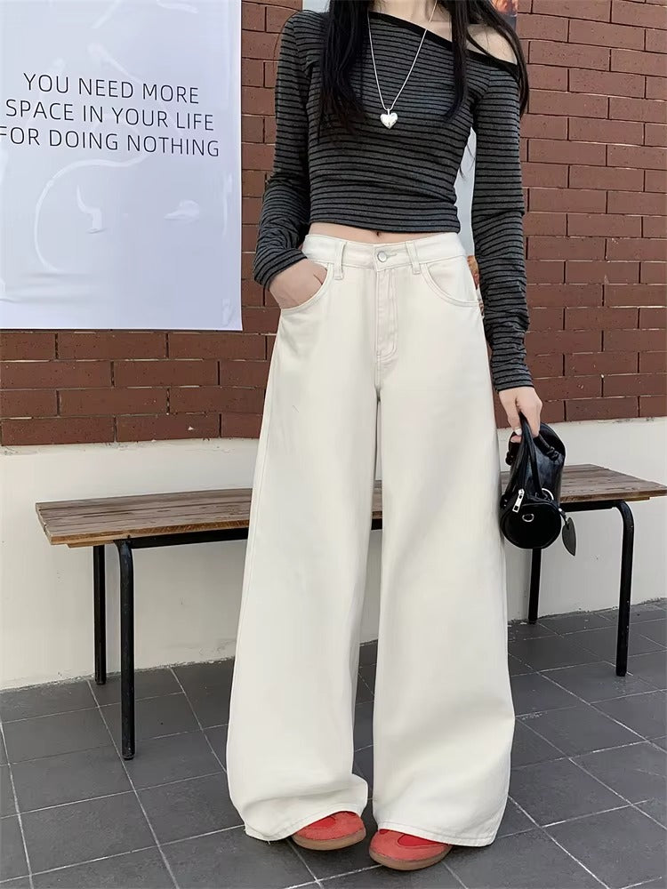 Y2K High Waisted Wide Leg Pants