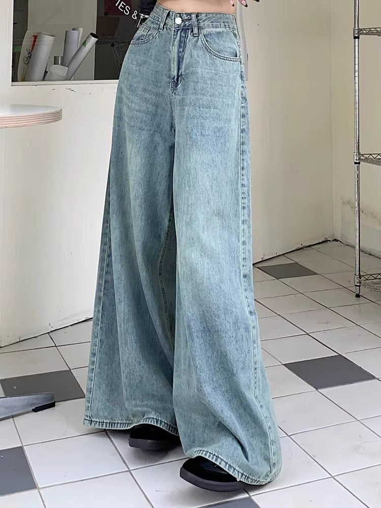 Women’s High Waist 90s Wide Leg Jeans Outfit
