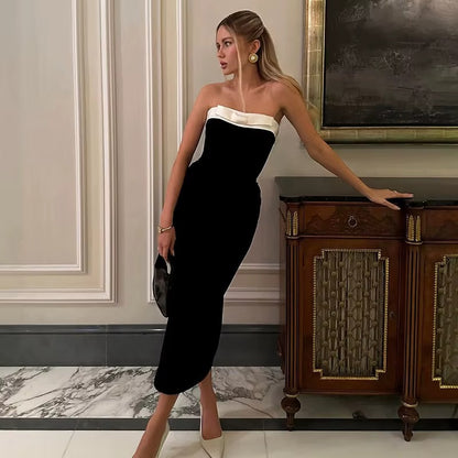 Holly Off-shoulder Strapless Backless Sexy Maxi Dress
