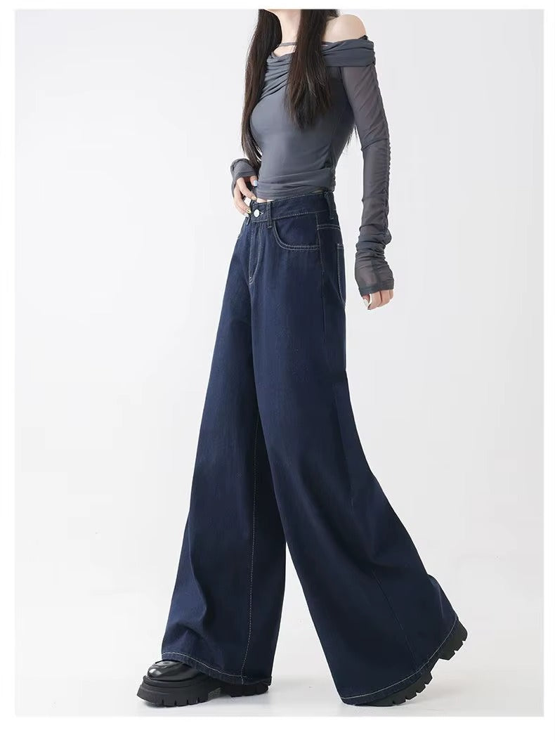 Women's High Waist Straight Leg Denim Jeans