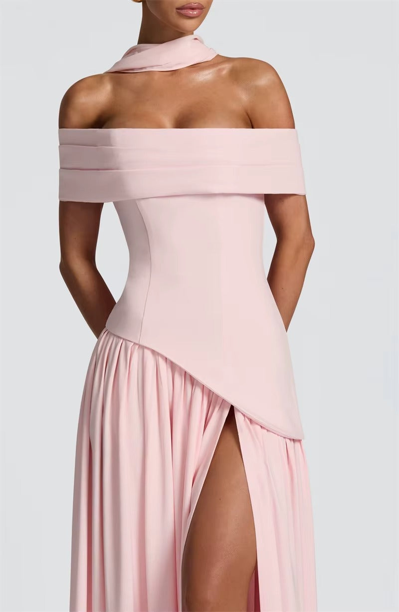 Off-shoulder Backless Sexy Maxi Dress