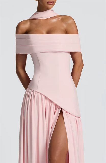 Off-shoulder Backless Sexy Maxi Dress